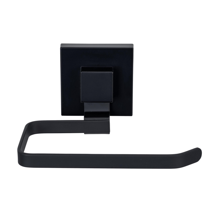 WENKO 71447800 - Porte-rouleau de papier toilette VACUUM-LOC QUADRO ED 14x11 cm noir