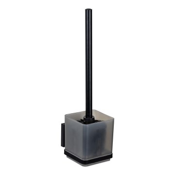 WENKO 71450800 - Ensemble WC VACUUM-LOC QUADRO ED 9,5 x 37 cm noir