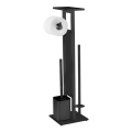 WENKO 71558800 - Ensemble WC DEBAR 21x70,5 cm inox/noir