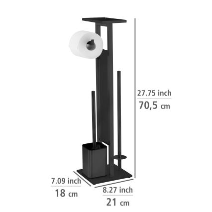 WENKO 71558800 - Ensemble WC DEBAR 21x70,5 cm inox/noir