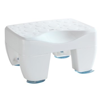 WENKO 73361100-Siège de baignoire SECURA 40 x 31 cm blanc/transparent