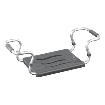 WENKO 73392500-Siège Sécurité dans la salle de bains 26x18 cm argent/anthracite