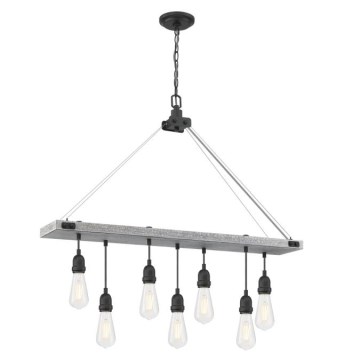 Westinghouse 6116440 - Lustre à chaîne ASHWOOD 7xE27/60W/230V