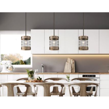 Westinghouse 61180 - Suspension sur câble LANGSTON 1xE27/60W/230V Ø 19 cm pin