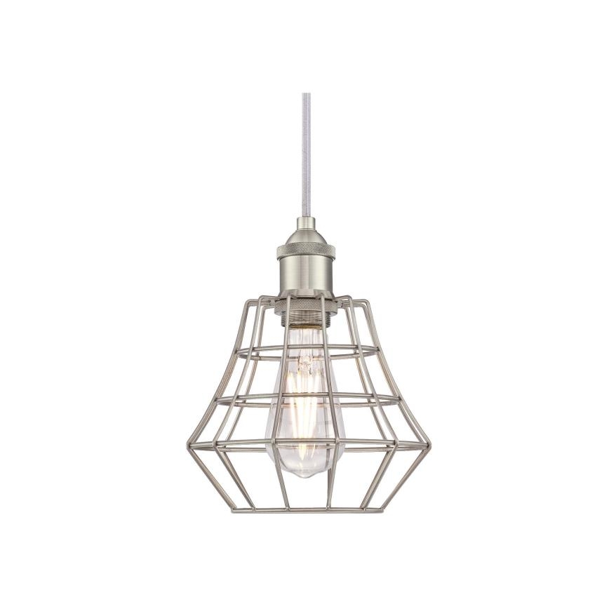 Westinghouse 6337240 - Suspension sur câble NATHAN 1xE27/60W/230V Ø 19 cm argentée