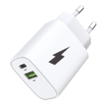 Winner Group - Adaptateur de charge rapide 1x USB-C + 1x USB-A Power Delivery 20 W blanc