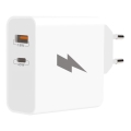 Winner Group - Adaptateur de charge rapide 1xUSB-C + 1xUSB-A Power Delivery 45W blanc