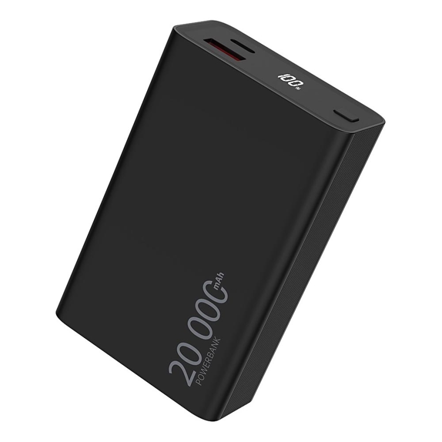 Winner Group - Batterie portative avec écran 20000 mAh 20W Power Delivery noir