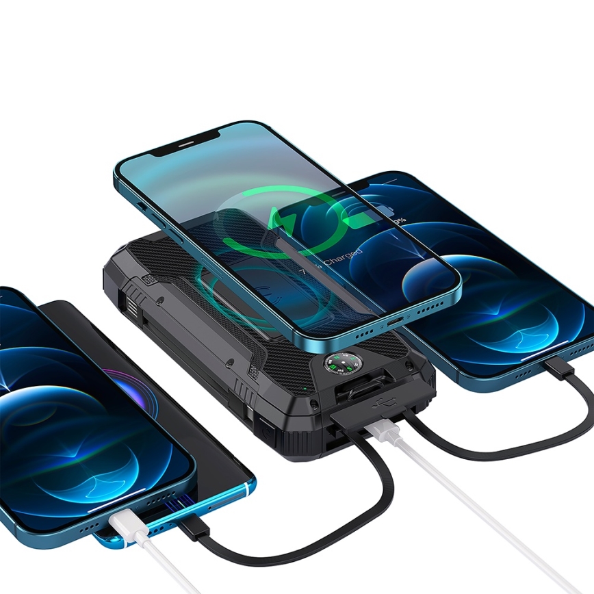 Winner Group - Batterie portative avec charge sans fil et panneau solaire 20000 mAh 20W PD