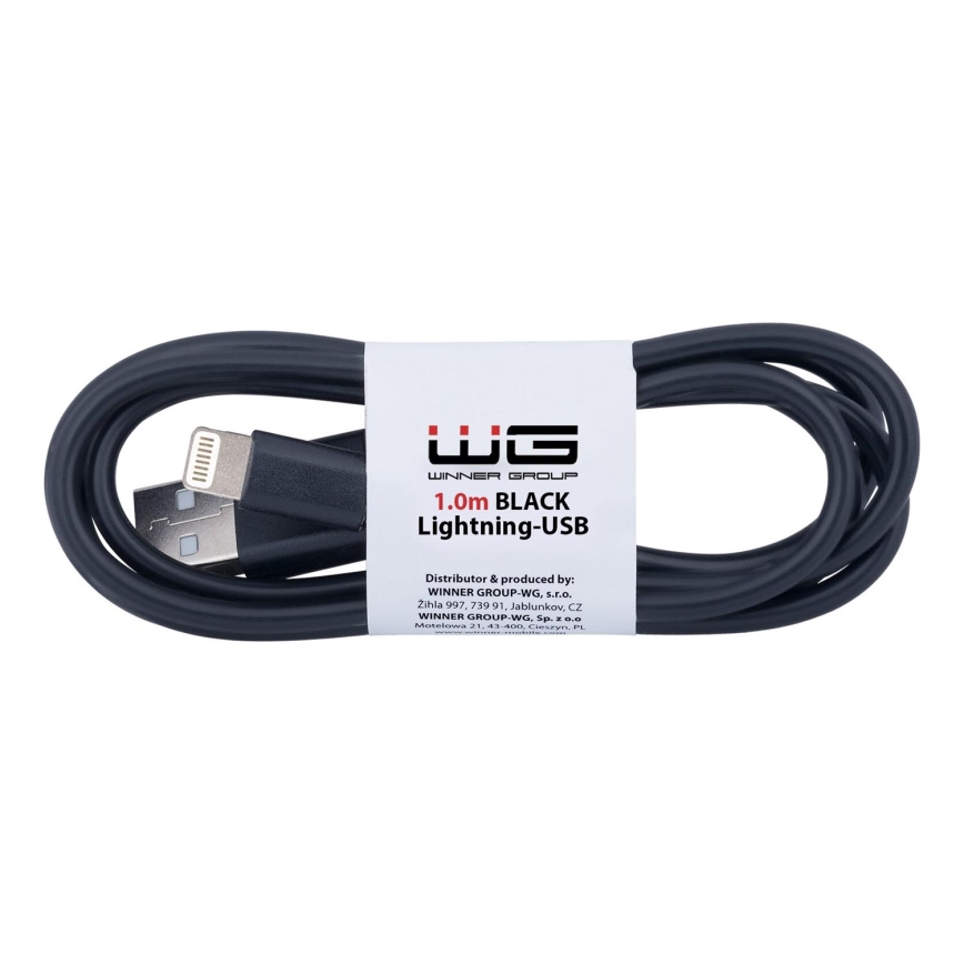 Winner Group - Câble USB Lightning / USB-A 1m noir