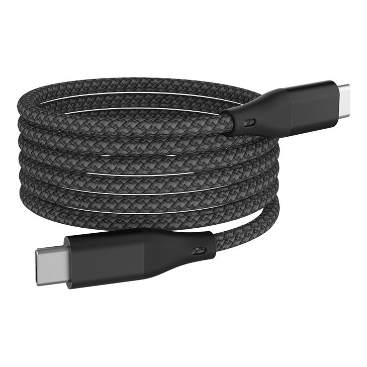 Winner Group - Câble USB magnétique USB-C / USB-C 60W 1m noir