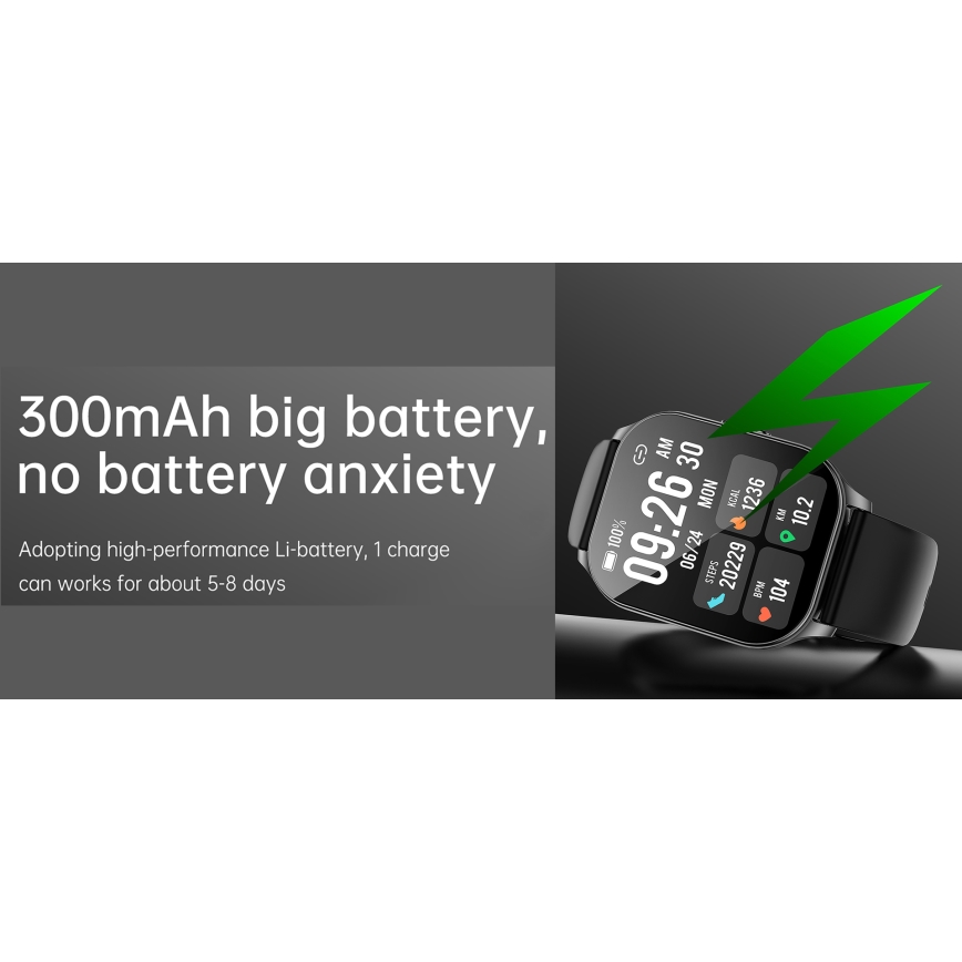 Winner Group - Montre connectée AirFlexOne 300 mAh IP68 argentée