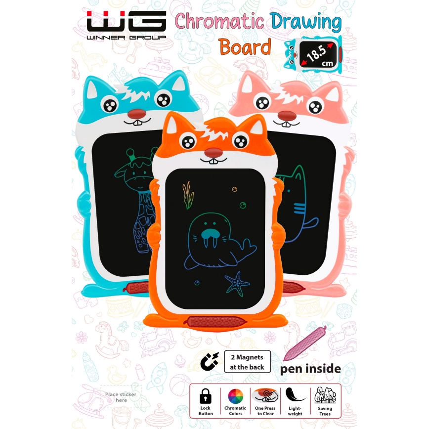 Winner Group - Planche à dessin pour enfants 7,3" 1xCR2016 écureuil