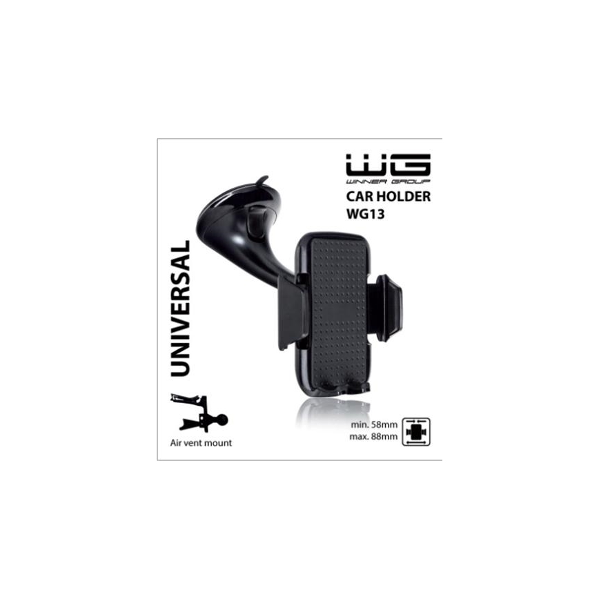 Winner Group - Support de téléphone pour voiture à fixer sur le pare-brise, noir