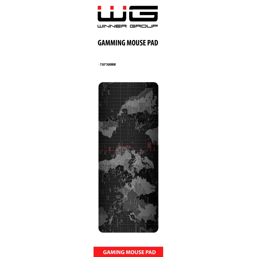 Winner Group - Tapis de clavier et souris 30x75 cm monde