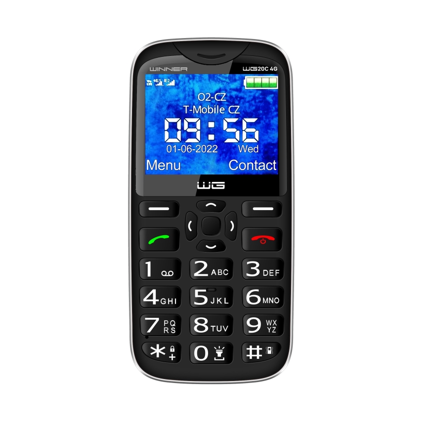 Winner Group - Téléphone portable pour personnes âgées 1600 mAh noir