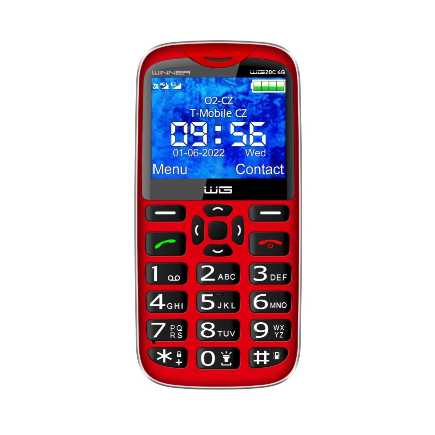 Winner Group - Téléphone portable pour personnes âgées 1600 mAh rouge