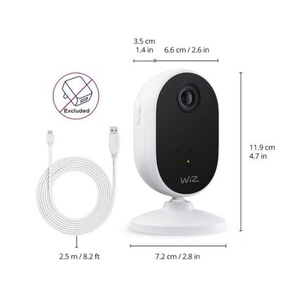 WiZ - Caméra intérieure Full HD 1080P Wi-Fi