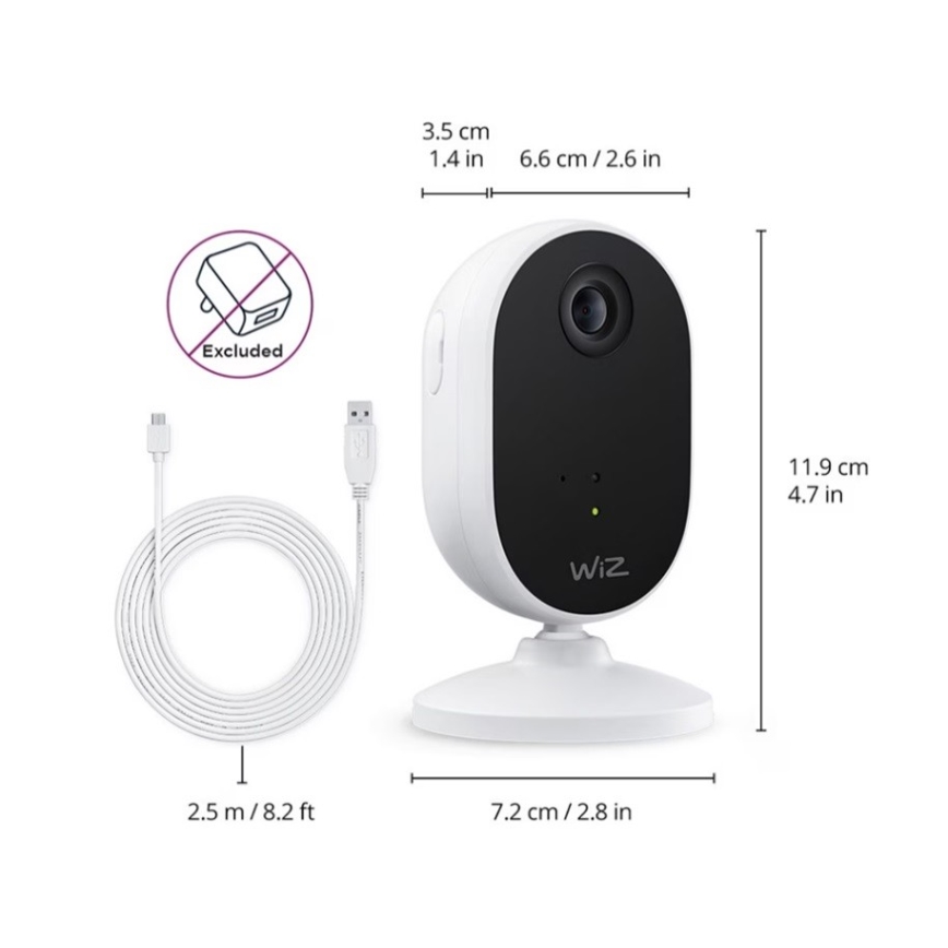 WiZ - Caméra intérieure Full HD 1080P Wi-Fi