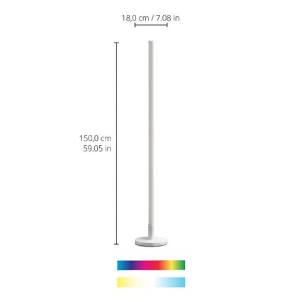 WiZ - Lampadaire LED RVBW à intensité variable POLE LED/13W/230V 2200-6500K Wi-Fi