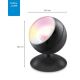 WiZ -Lampe de table RGBW à intensité variable QUEST LED/13W/230V 2200-6500K Wi-Fi noir