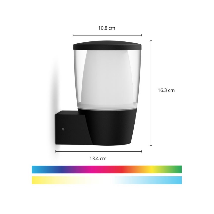 WiZ - Luminaire d'extérieur RGBW à intensité variable ELPAS LED/8,5W/230V 2700–5000K IP44 Wi-Fi