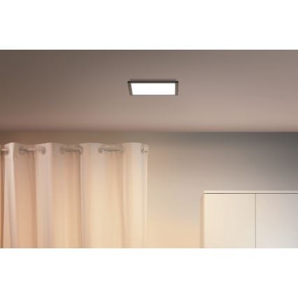 WiZ - Plafonnier LED à intensité variable SUPERSLIM LED/12W/230V 2700-6500K Wi-Fi noir