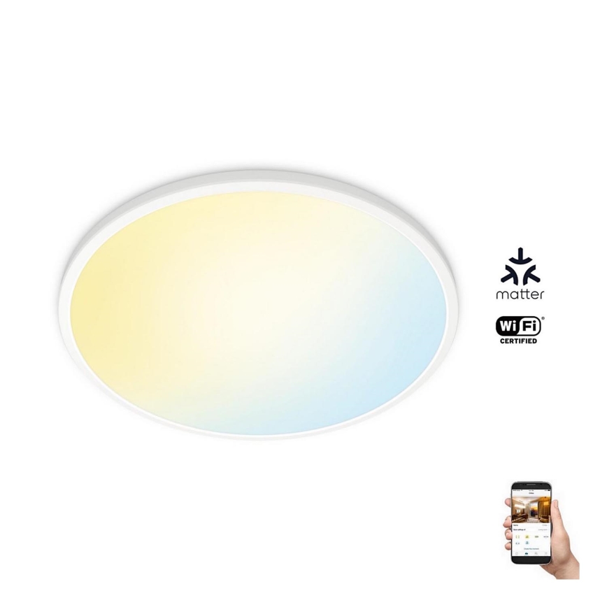 WiZ - Plafonnier LED à intensité variable SUPERSLIM LED/22W/230V 2700-6500K Wi-Fi blanc