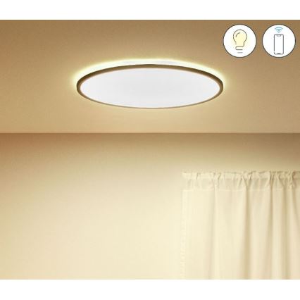 WiZ - Plafonnier LED à intensité variable SUPERSLIM LED/32W/230V 2700-6500K Wi-Fi noir