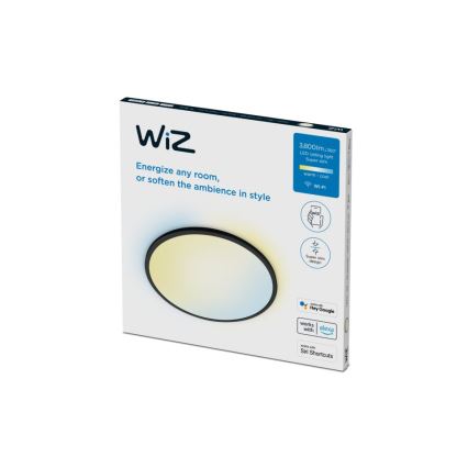 WiZ - Plafonnier LED à intensité variable SUPERSLIM LED/32W/230V 2700-6500K Wi-Fi noir