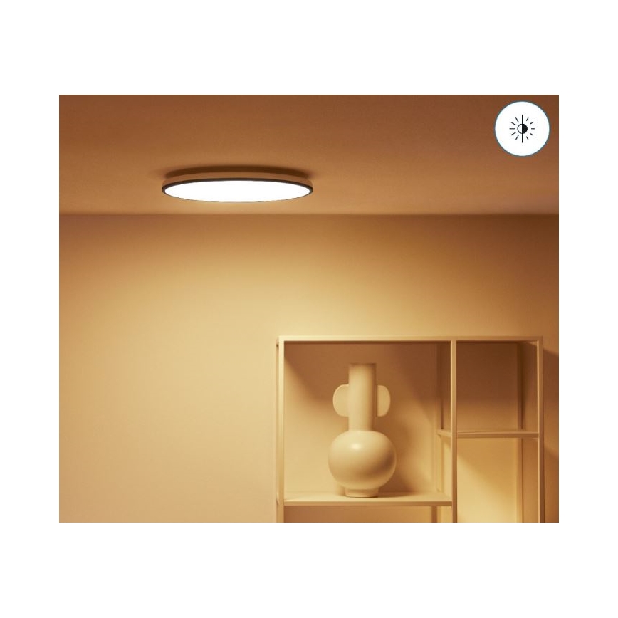 WiZ - Plafonnier LED RVBW à intensité variable RUNE LED/21W/230V 2200-6500K Wi-Fi noir