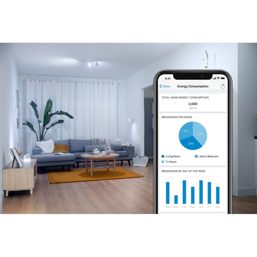 WiZ - Prise connectée F 2300W + powermeter Wi-Fi SCHUKO