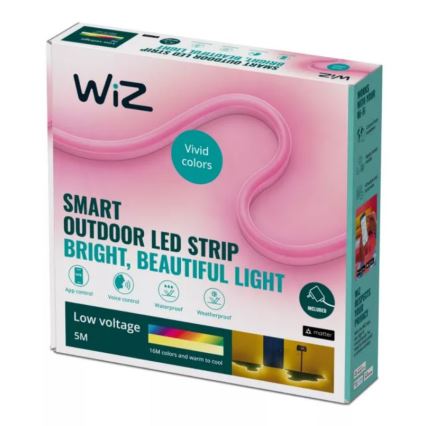 WiZ - Ruban LED RGBW à intensité variable extérieur 5m LED/24W/230V 2700-5000K Wi-Fi IP65