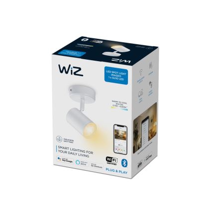 WiZ - Spot LED à intensité variable IMAGEO 1xGU10/4,9W/230V 2700-6500K CRI 90 Wi-Fi blanc