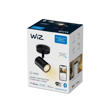 WiZ - Spot LED à intensité variable IMAGEO 1xGU10/4,9W/230V 2700-6500K CRI 90 Wi-Fi noir