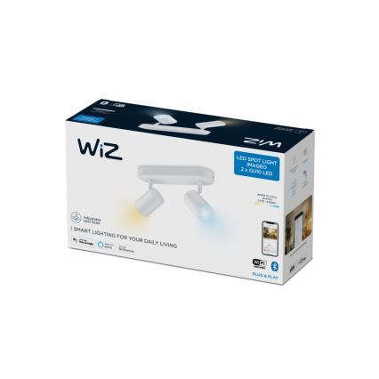 WiZ - Spot LED à intensité variable IMAGEO 2xGU10/4,9W/230V 2700-6500K Wi-Fi CRI 90 blanc