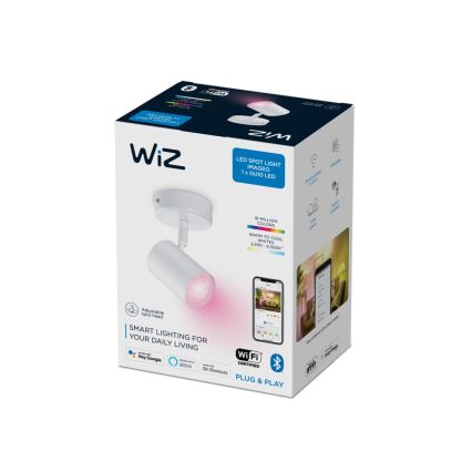 WiZ - Spot LED RVBW à intensité variable IMAGEO 1xGU10/4,9W/230V CRI 90 Wi-Fi blanc