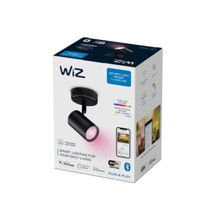 WiZ - Spot LED RVBW à intensité variable IMAGEO 1xGU10/4,9W/230V CRI 90 Wi-Fi noir