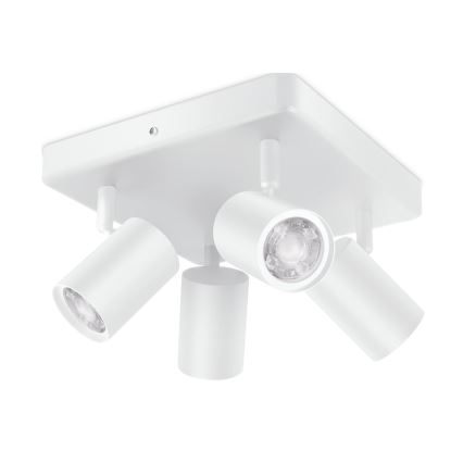 WiZ - Spot LED RVBW à intensité variable IMAGEO 4xGU10/4,9W/230V 2200-6500K Wi-Fi CRI 90 blanc