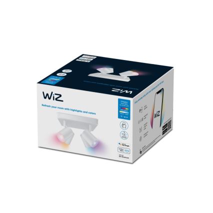 WiZ - Spot LED RVBW à intensité variable IMAGEO 4xGU10/4,9W/230V 2200-6500K Wi-Fi CRI 90 blanc