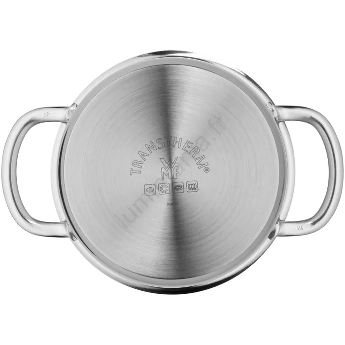 WMF Faitout Bas Mini 16 Cm Avec Couvercle – Inox 18/10 Cromargan, Fond TransTherm, Induction, Idéal Petites Portions & Cuisson Douce