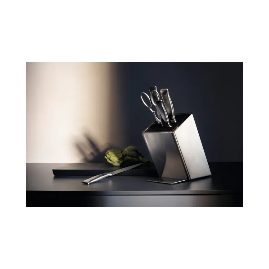 WMF - Ensemble de 6 couteaux de cuisine GRAND GOURMET avec bloc