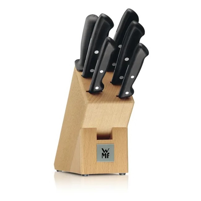 WMF - Ensemble de 7 couteaux de cuisine CLASSIC LINE avec bloc à couteaux