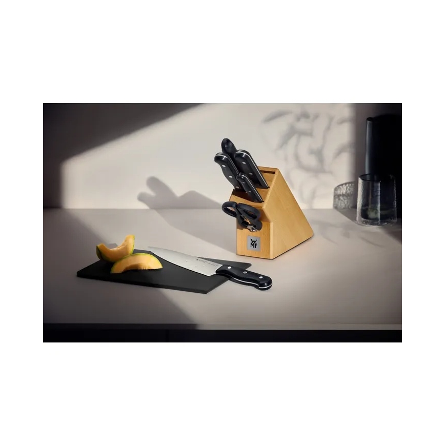 WMF - Ensemble de couteaux de cuisine SPITZENKLASSE PLUS avec bloc, 6 pièces