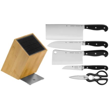 WMF - Ensemble de couteaux de cuisine SPITZENKLASSE PLUS avec bloc, 6 pièces