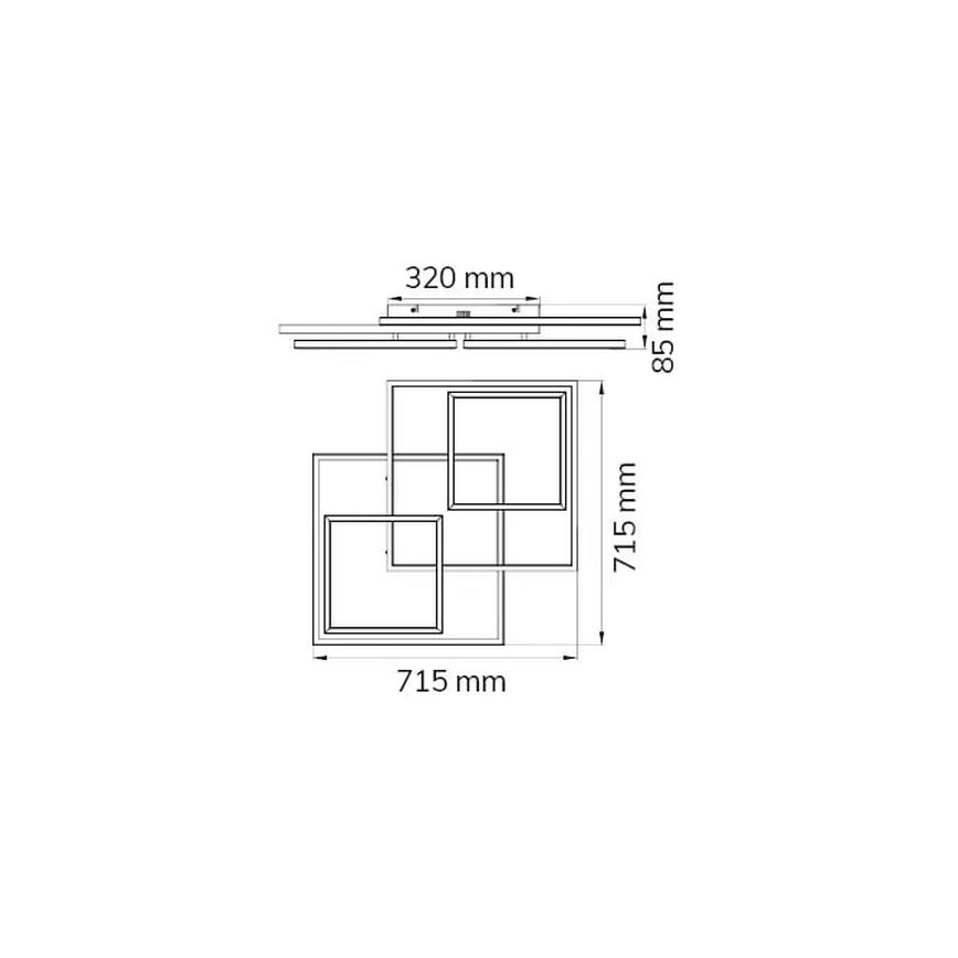 Wofi 10644 - Plafonnier à intensité variable VISO LED/62W/230V