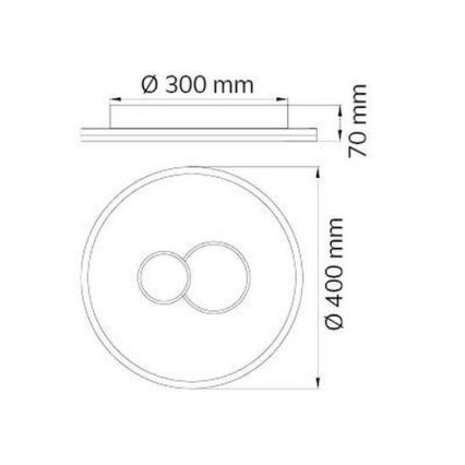 Wofi 11246 - Plafonnier à intensité variable NADRA LED/27W/230V