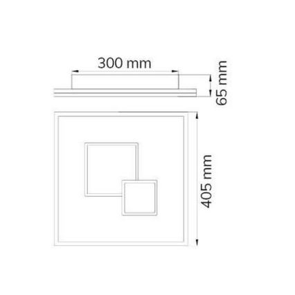 Wofi 11247 - Plafonnier à intensité variable NADRA LED/27W/230V