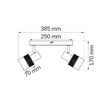 Wofi 11650 - Spot DORAL 2xE14/28W/230V