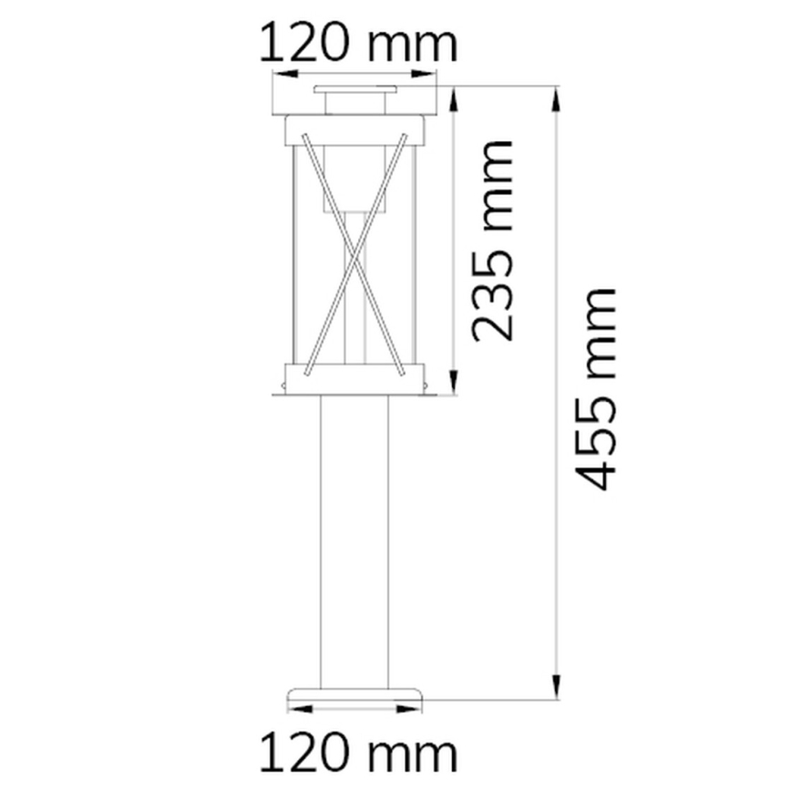 Wofi 12237 - Lampadaire d'extérieur DELIAN 1xE27/10W/230V IP54 45,5 cm
